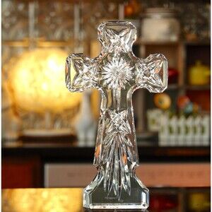 Waterford Kells Crystal Standing Cross Religious Giftware 9.5"